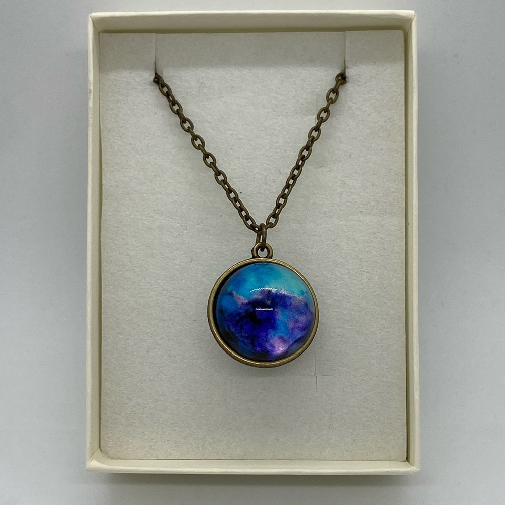 🍁SALE🍁 Costume double sided galaxy necklace